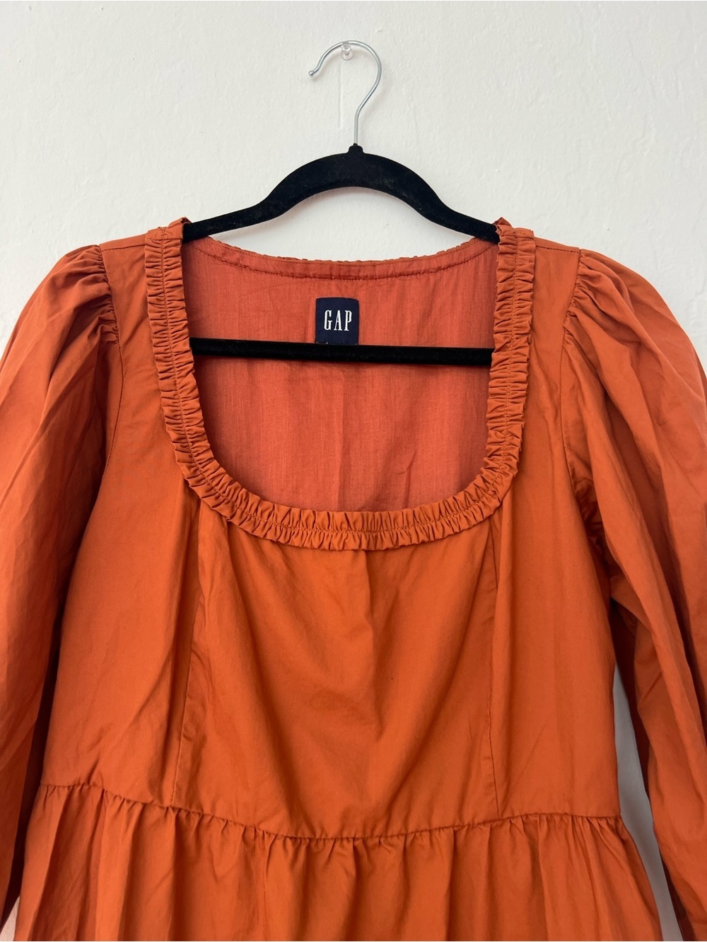 Gap Puff Sleeve Ruffle Neck Mini Dress - Picture 2 of 10